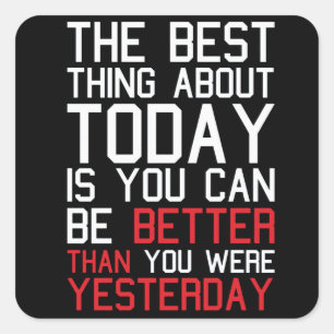 Sticker Carré Fitness Motivationnelle