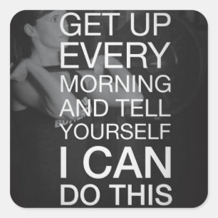Sticker Carré Fitness Motivationnelle