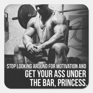 Sticker Carré Fitness Motivationnelle