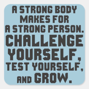 Sticker Carré Fitness Motivationnelle
