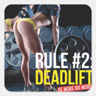 Sticker Carré Fitness Motivationnelle