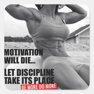 Sticker Carré Fitness Motivationnelle