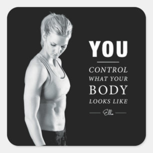 Sticker Carré Fitness Motivationnelle