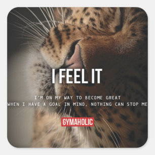 Sticker Carré Fitness Motivationnelle