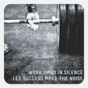 Sticker Carré Fitness Motivationnelle