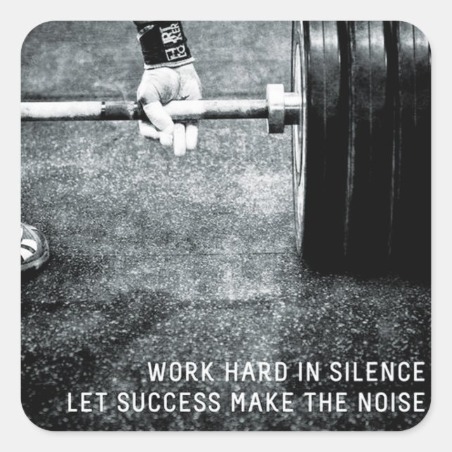 Sticker Carré Fitness Motivationnelle (Devant)