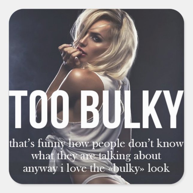 Sticker Carré Fitness Motivationnelle (Devant)