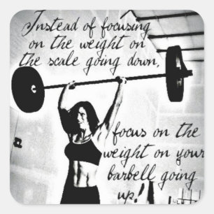 Sticker Carré Fitness Motivationnelle
