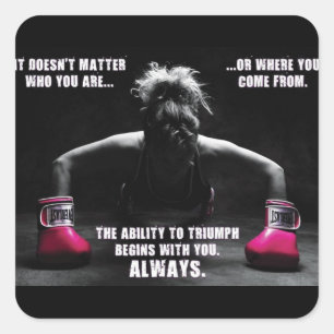 Sticker Carré Fitness Motivationnelle