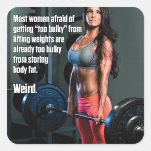 Sticker Carré Fitness Motivationnelle