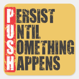 Sticker Carré Fitness Workout Gym Motivation - Push