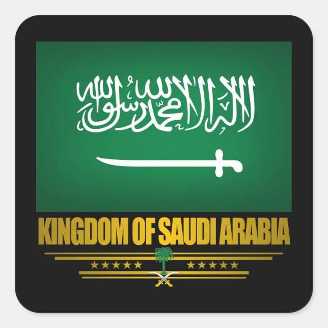 Sticker Carré Flag d'Arabie saoudite (Devant)