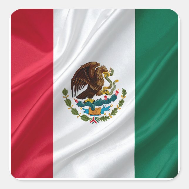 Sticker Carré Flag of mexico (Devant)