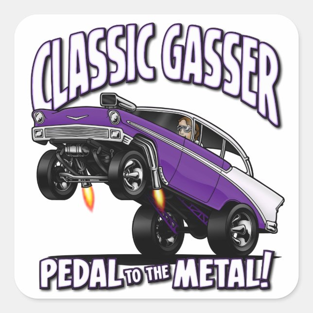 Sticker Carré Flair Gasser de 56 pouces (Devant)