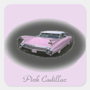 Sticker Carré Flash cadillac rose