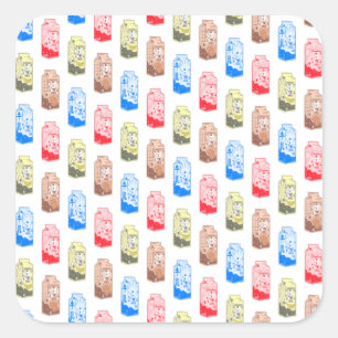 Sticker Carré Flavoured milk