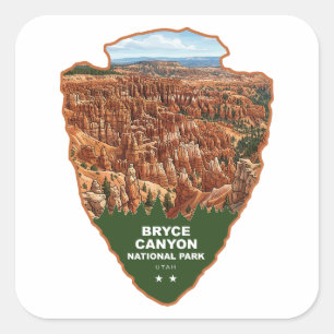 Sticker Carré Flèche du parc national de Bryce Canyon