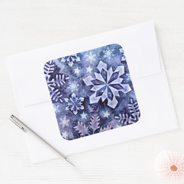 Sticker Carré Flèches bleues (Enveloppe)