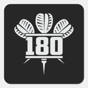 Sticker Carré fléchettes 180 fléchettes fléchettes en tableau no