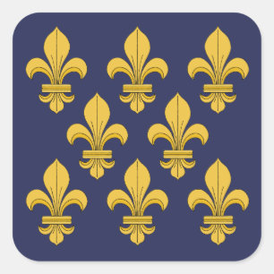 Sticker Carré Fleur de lis