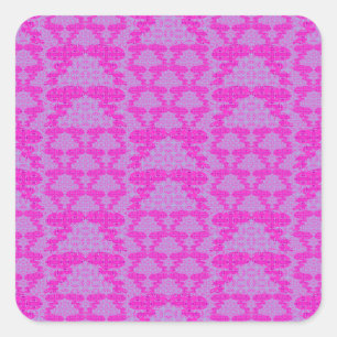 Sticker Carré Fleurs De Bulbe Et Rameaux Roses