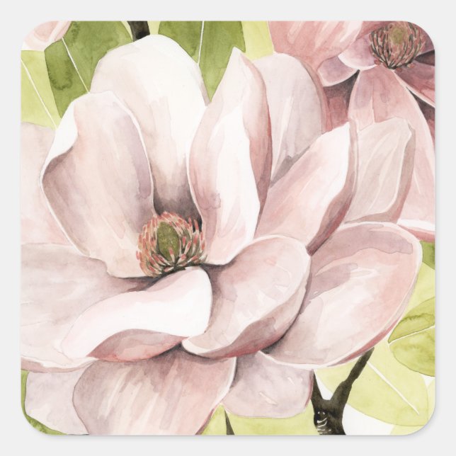 Sticker Carré Fleurs de Magnolia (Devant)