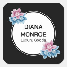 Fleurs modernes élégantes noires