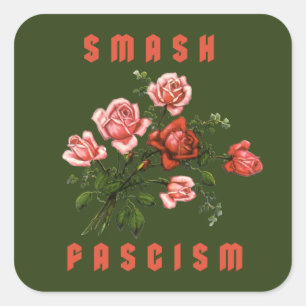 Sticker Carré Fleurs Rétro - Fascisme Smash