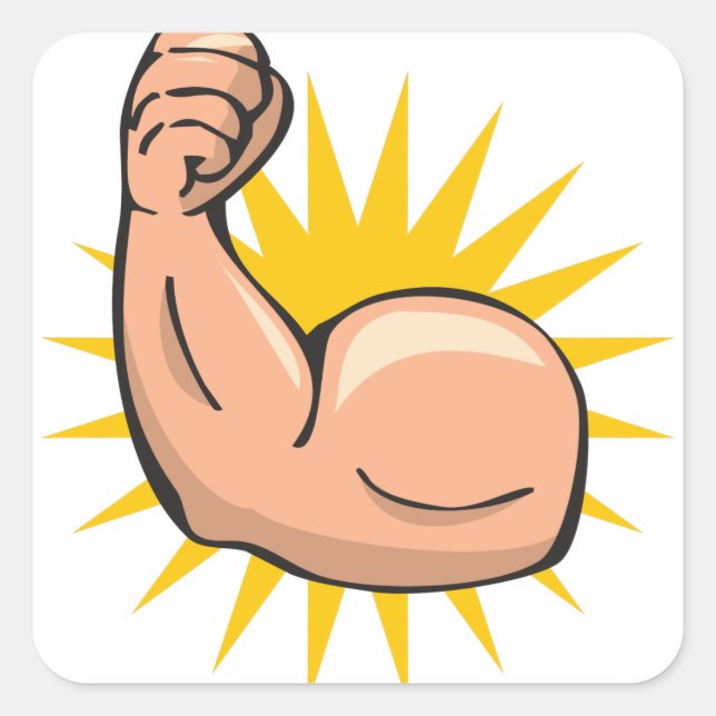Sticker Carré Flex de bras fort (Devant)