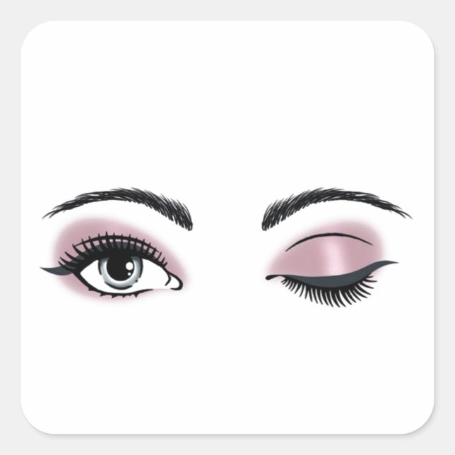Sticker Carré Flirty Eyes (Devant)