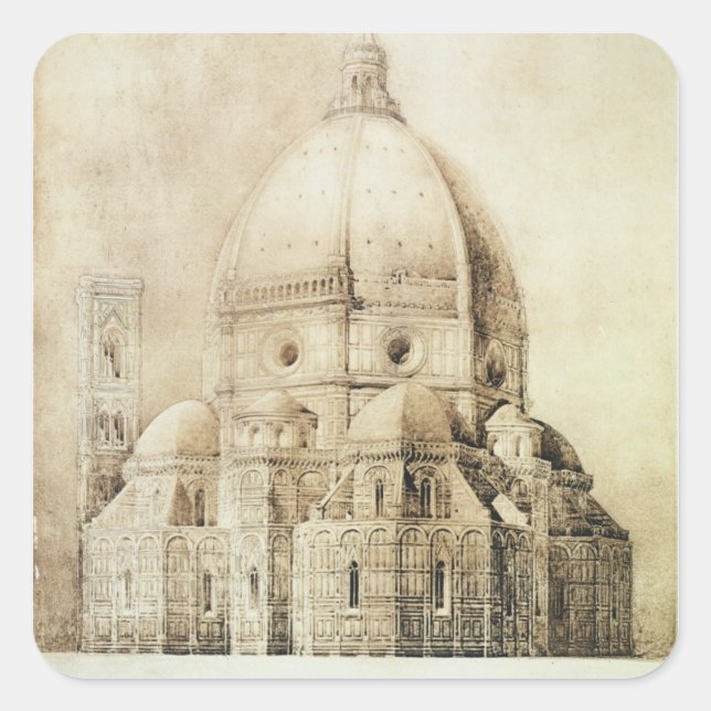Sticker Carré Florence Cathedral from the East, from 'fragment (Devant)