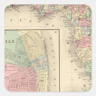 Sticker Carré Floride, carte mobile par Mitchell