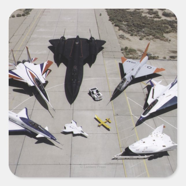 Sticker Carré Flotte 1997 d'aéronefs expérimentaux de Dryden sur (Devant)