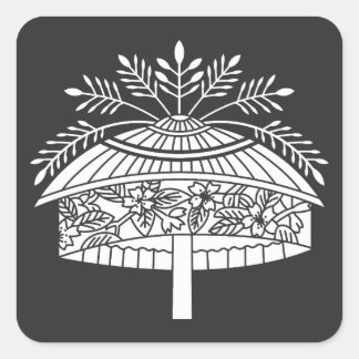 Sticker Carré Flower hat