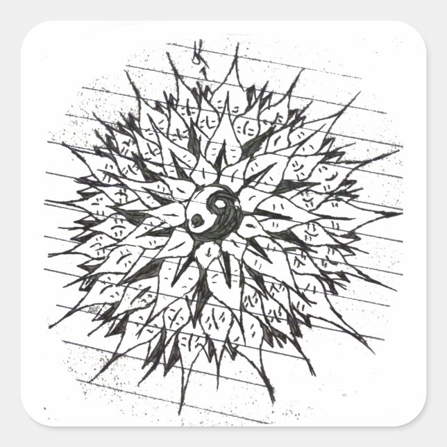 Sticker Carré Flower of Life (Devant)