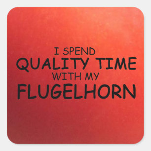 Sticker Carré Flugelhorn Time de qualité