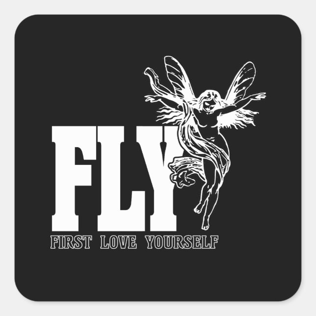 Sticker Carré FLY - First Love You (Devant)