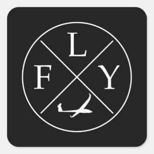 Sticker Carré FLY Logo Glider télécommande rc