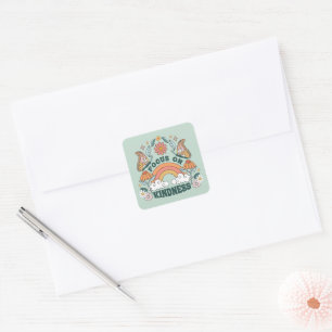 Sticker Carré Focus sur la gentillesse graphique Super