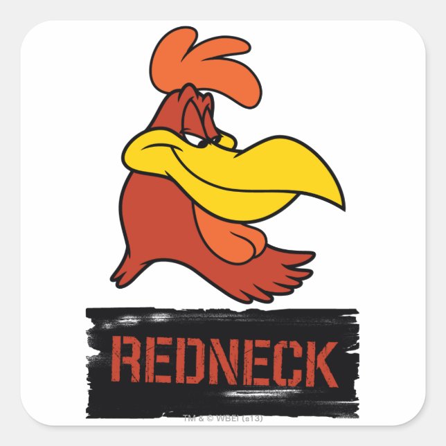 Sticker Carré Foghorn Redneck (Devant)
