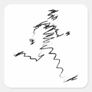 Sticker Carré Fonctionnement, coureurs, Triathletes