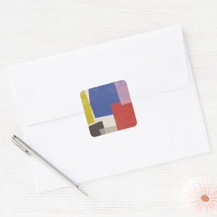 Sticker Carré Foolscap - Colorblocs modernes