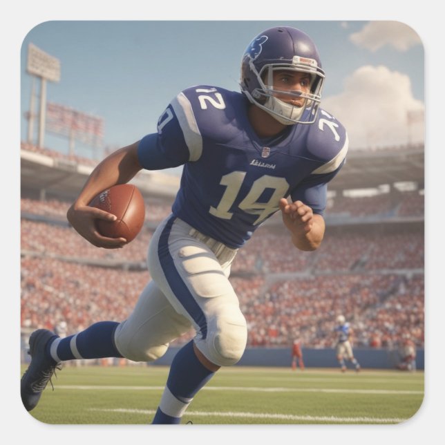 Sticker Carré Football (Devant)