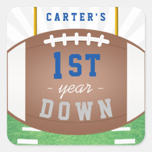 Sticker Carré Football de première année en bas Thème 1er ann