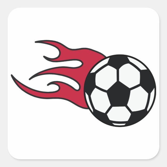 Sticker Carré Footballeur flamboyant (Devant)