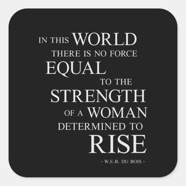 Sticker Carré Force De La Femme Citation Motivationnelle Inspira (Devant)