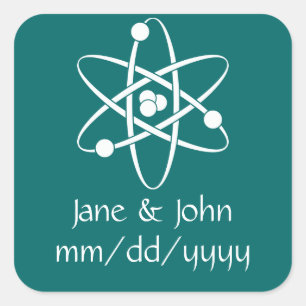Sticker Carré Forces attractives dans l'autocollant Turquoise