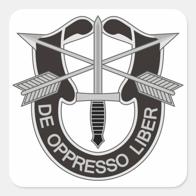 Sticker Carré Forces spéciales SF De Oppresso Liber (Devant)