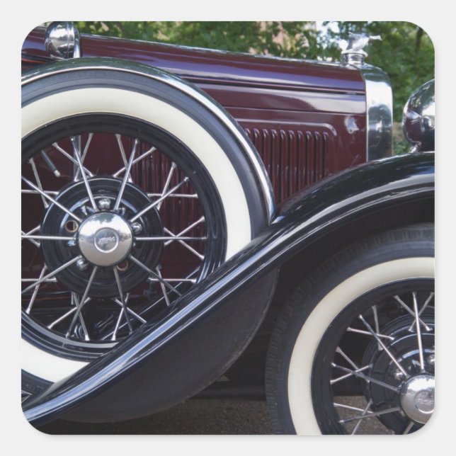 Sticker Carré Ford A Classic Car 1930 (Devant)