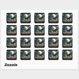 Sticker Carré Forestblood – Espíritu Salvaje Nacido del Bosque